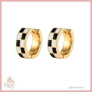 925 Sterling Silver Hoop Earrings, Hypoallergenic, Cubic Zirconia